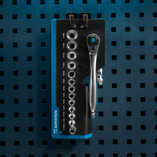 Набор торцевых головок, трещотка 120 зубьев, 1/4", CrV, 36 предметов Gross по ценам производителя в Уфе с доставкой по всей России