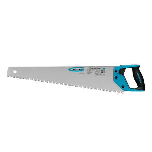 Ножовка по дереву "Piranha", 550 мм, сегментное строение рабочей кромки, 7-8 TPI, зуб-3D, двухкомпонентная рукоятка Gross по ценам производителя в Уфе с доставкой по всей России