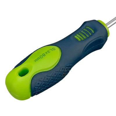 Отвертка, SL3 х 80 мм, CrV, двухкомпонентная рукоятка Сибртех по ценам производителя в Уфе с доставкой по всей России