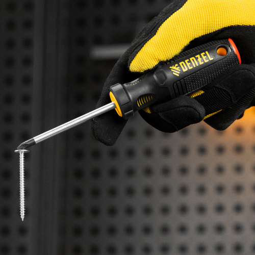 Отвертка, PH1х75 мм, S2, 3к рукоятка Denzel по ценам производителя в Уфе с доставкой по всей России