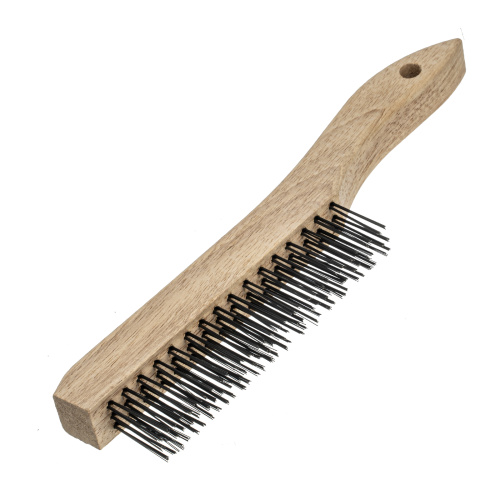 Щетка зачистная трехрядная, закаленная прямая проволока с деревянной ручкой Сибртех по ценам производителя в Уфе с доставкой по всей России