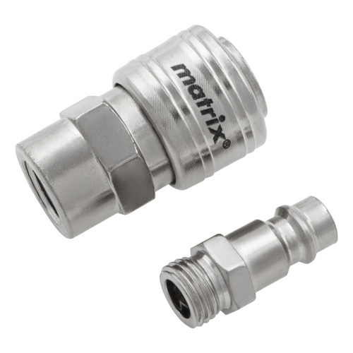 Набор переходников, быстросъемное соединение, резьбовое соед, 2 шт, внутр. D 1/4 Matrix по ценам производителя в Уфе с доставкой по всей России