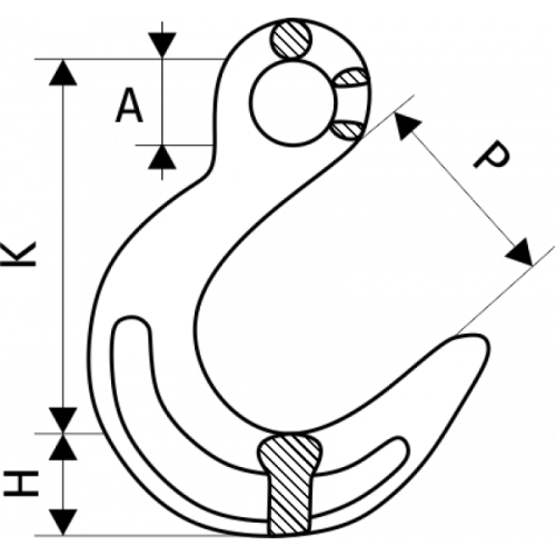 Крюк с широким зевом 8,2 т, размер 5/8 по ценам производителя в Уфе с доставкой по всей России