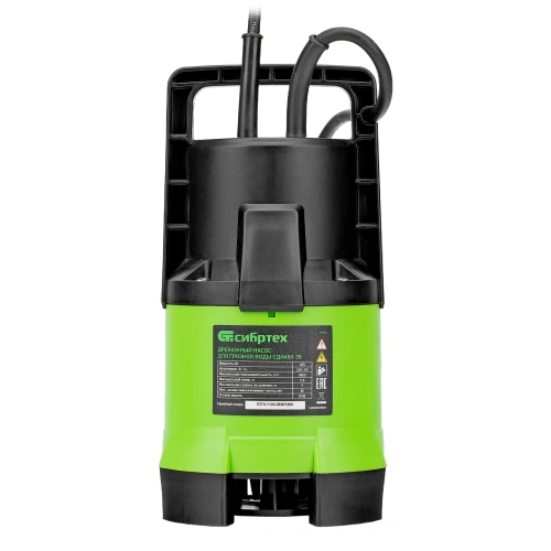 Дренажный насос для грязной воды СДН450-35, 450 Вт, напор 5.5 м, 8000 л/ч Сибртех по ценам производителя в Уфе с доставкой по всей России
