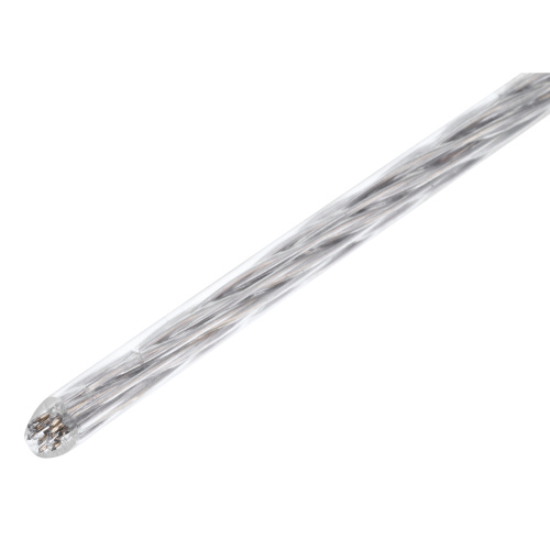 Трос металлополимерный прозрачный ПР-3.0, толщина 3.0 мм, моток 20 метров Сибртех по ценам производителя в Уфе с доставкой по всей России