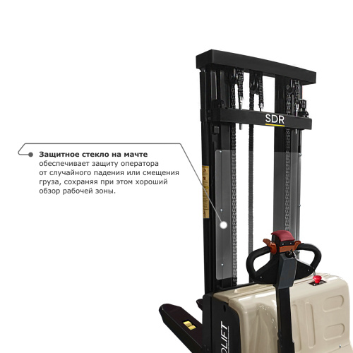 Самоходный электроштабелер PROLIFT M2 SDR 1545S li-ion со свободным подъемом по ценам производителя в Уфе с доставкой по всей России