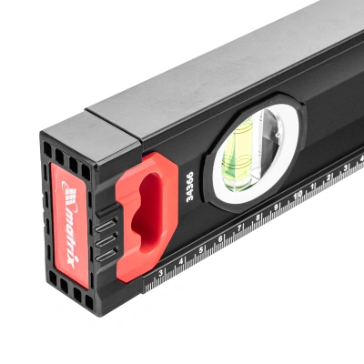 Уровень алюминиевый, усиленный, фрезерованный, 3 глазка, двухкомпонентные рукоятки, 2000 мм Matrix по ценам производителя в Уфе с доставкой по всей России