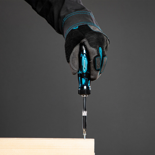 Отвертка реверсивная с удлинителем, трещотка 72 зуба, 12 шт, сталь S2 Gross по ценам производителя в Уфе с доставкой по всей России