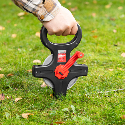 Рулетка геодезическая, 50 м х 12,5 мм, металлическая лента, открытый корпус Matrix по ценам производителя в Уфе с доставкой по всей России