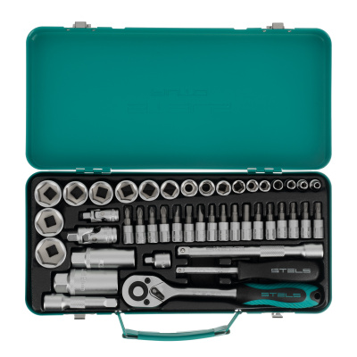 Набор торцевых головок с трещоткой, 1/4"и 3/8", 44 предмета Stels по ценам производителя в Уфе с доставкой по всей России