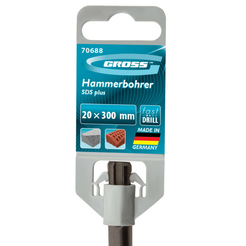 Бур по бетону Pro, 20 х 300 мм, SDS Plus Gross по ценам производителя в Уфе с доставкой по всей России