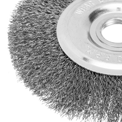 Щетка для УШМ, 150 мм, посадка 22.2 мм, плоская, витая проволока Сибртех по ценам производителя в Уфе с доставкой по всей России