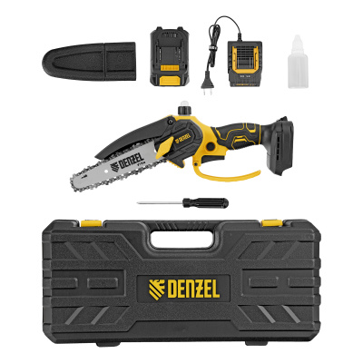 Цепная мини-пила аккумуляторная бесщет., CCS-150, шина 150 мм, Li-Ion, 20 В Denzel по ценам производителя в Уфе с доставкой по всей России