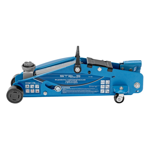 Домкрат гидравлический подкатной 2.5 т, с фиксатором, Safety Pin, 140-385 мм Stels по ценам производителя в Уфе с доставкой по всей России