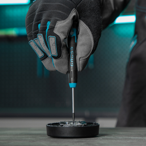 Набор отверток для точной механики, CrMo, двухкомпонентные рукоятки, 6 шт, пластиковый бокс Gross по ценам производителя в Уфе с доставкой по всей России