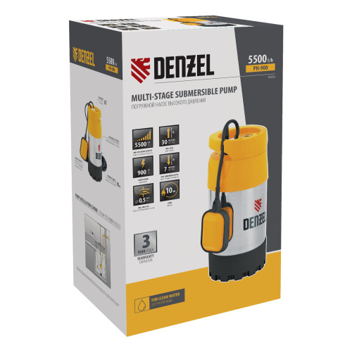 Погружной насос высокого давления PH900, X-Pro, подъем 30 м, 900 Вт, 5500 л/ч Denzel по ценам производителя в Уфе с доставкой по всей России