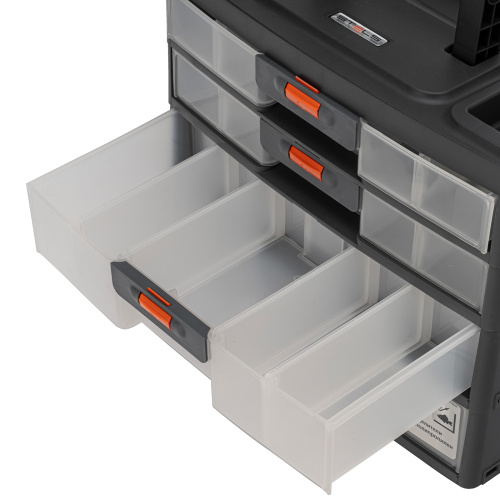 Органайзер для хранения с выдвижными лотками 310х150х260мм, 4 секции, пластик Stels по ценам производителя в Уфе с доставкой по всей России