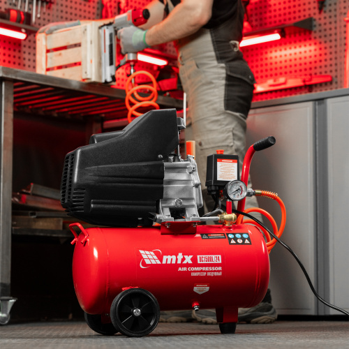 Компрессор воздушный DC1500L/24, 1,5 кВт, 24 л, 210 л/мин MTX по ценам производителя в Уфе с доставкой по всей России