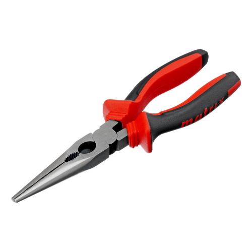 Длинногубцы прямые, 200 мм, хром-ванадий, двухкомпонентные рукоятки Matrix по ценам производителя в Уфе с доставкой по всей России