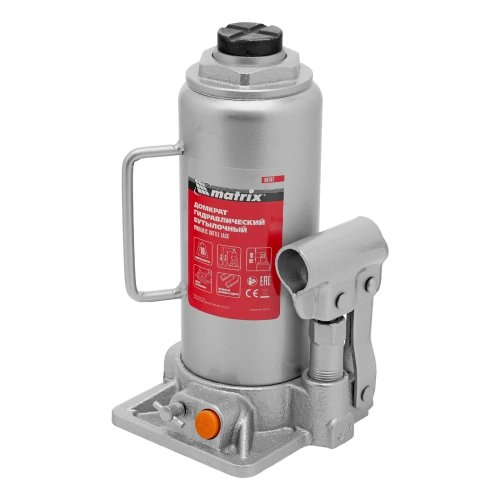 Домкрат гидравлический бутылочный, 10 т, h подъема 230-460 мм Matrix купить в Москве с доставкой по всей России | ProtosMarket.ru