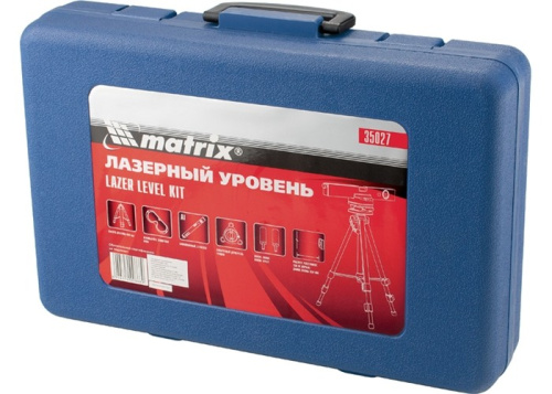 Лазерный уровень, 400 мм, 850 мм штатив, 3 глазка, (база, 2 линзы, очки) пластиковый бокс Matrix по ценам производителя в Уфе с доставкой по всей России