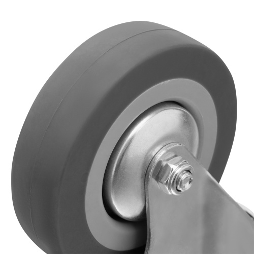 Колесо поворотное с тормозом D 75 мм, крепление  платформенное Сибртех по ценам производителя в Уфе с доставкой по всей России