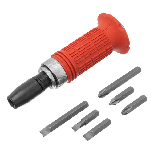 Отвертка ударно-поворотная 1/2, набор бит, 6 шт, обрезиненная ручка, пластиковый бокс Matrix по ценам производителя в Уфе с доставкой по всей России