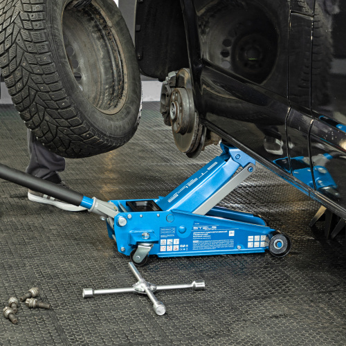 Домкрат гидравлический подкатной, 3 т, 120-450 мм, быстрый подъем, проф. Stels по ценам производителя в Уфе с доставкой по всей России