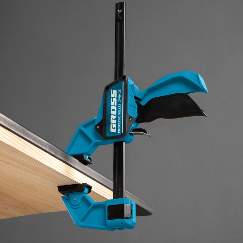 Струбцина реечная, быстрозажимная, пистолетного типа, пошаговый механизм, пластиковый корпус, 150 мм Gross по ценам производителя в Уфе с доставкой по всей России