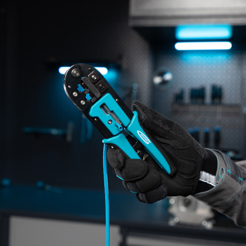 Клещи для обжима телефонных и компьютерных клемм RJ-45, 6P, 8P и RJ-11/12, 6P, 8P Gross по ценам производителя в Уфе с доставкой по всей России