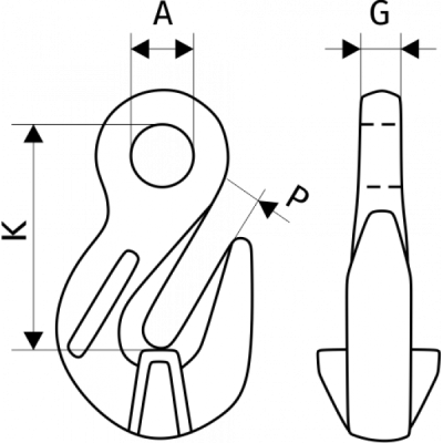 Крюк укорачивающий 1,12 т, размер 6-8 по ценам производителя в Уфе с доставкой по всей России