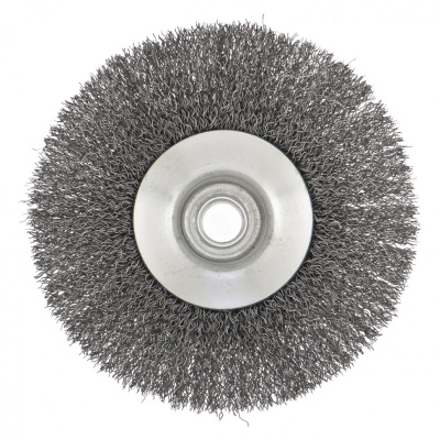 Щетка для УШМ, 125 мм, М14, "тарелка", витая проволока Сибртех по ценам производителя в Уфе с доставкой по всей России