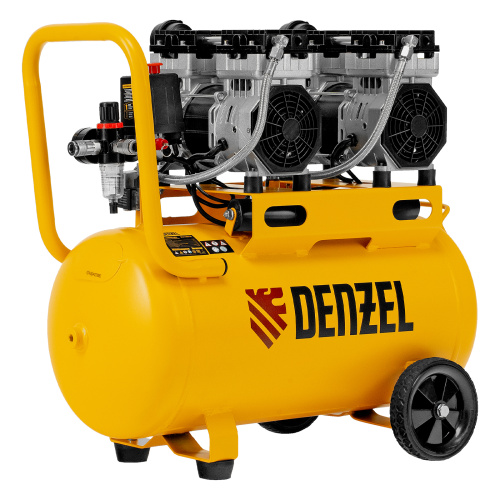 Компрессор безмасляный, малошумный DLS 1500/50, 1500 ВТ, 2x750, 50 л, 260 л/мин Denzel по ценам производителя в Уфе с доставкой по всей России