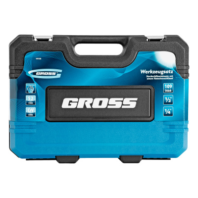 Набор инструментов, 1/4", 1/2", CrV, 120 зубьев, 109 предметов Gross по ценам производителя в Уфе с доставкой по всей России