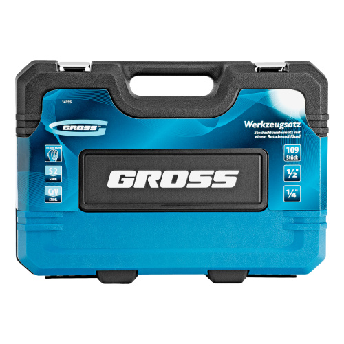 Набор инструментов, 1/4", 1/2", CrV, 120 зубьев, 109 предметов Gross по ценам производителя в Уфе с доставкой по всей России