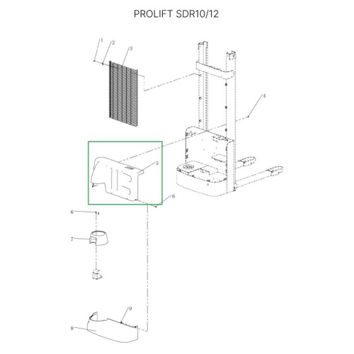 Кожух моторного отсека верхний для штабелеров SDR1-1,2 т, SDR1635 по ценам производителя в Уфе с доставкой по всей России