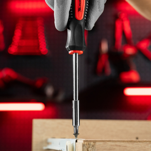 Отвертка с набором бит, 11 шт, Fusion, CrV, трехкомпонентная рукоятка "Anti slip" Matrix по ценам производителя в Уфе с доставкой по всей России