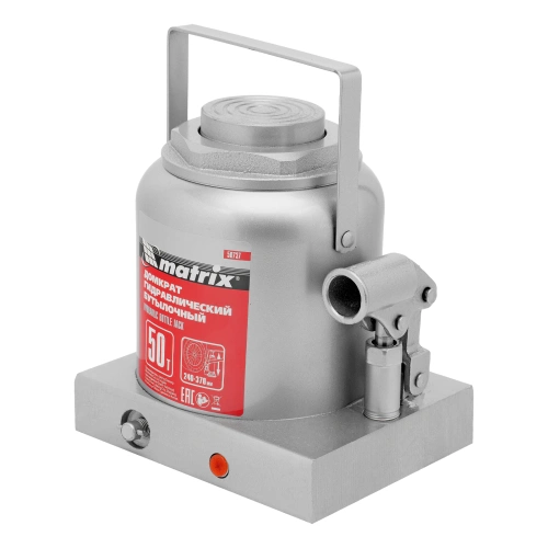 Домкрат гидравлический бутылочный, 50 т, высота подъема 240-370 мм Matrix по ценам производителя в Уфе с доставкой по всей России