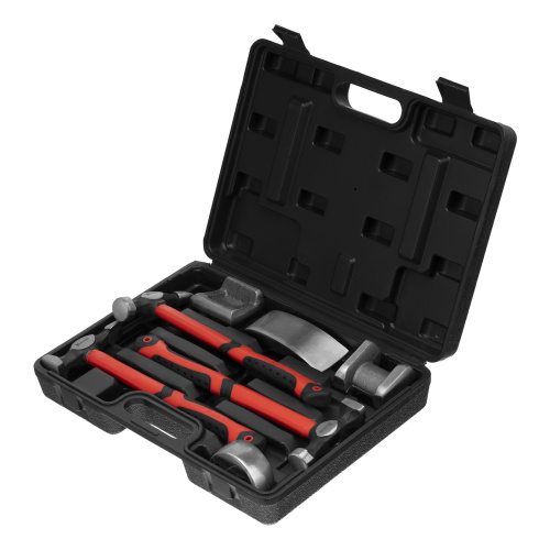 Набор рихтовочный, 3 молотка с фибергласовыми ручками, 4 наковальни, пластиковый бокс Matrix по ценам производителя в Уфе с доставкой по всей России