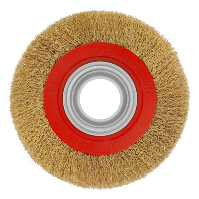 Щетка для точила, 150 мм, посадка 32 мм, плоская, латунированная витая проволока Matrix по ценам производителя в Уфе с доставкой по всей России