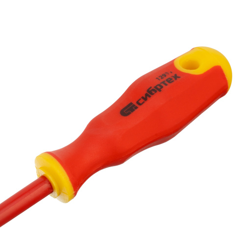 Отвертка диэлектрическая SL3 х 75 мм, CrV, до 1000 В, двухкомпонентная рукоятка Сибртех по ценам производителя в Уфе с доставкой по всей России