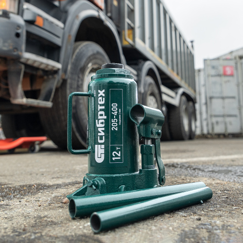 Домкрат гидравлический бутылочный, 12 т, 205-400 мм Сибртех по ценам производителя в Уфе с доставкой по всей России