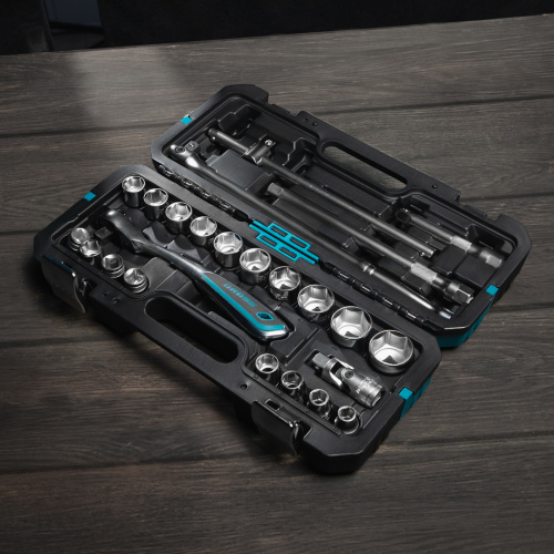 Набор инструментов, 1/2", CrV, 120 зубьев, 24 предмета Gross по ценам производителя в Уфе с доставкой по всей России