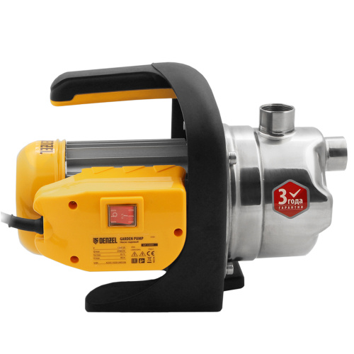 Садовый поверхностный насос GP1200Х, 1200 Вт, 3700 л/ч, подъем 46 м, нержавейка Denzel по ценам производителя в Уфе с доставкой по всей России
