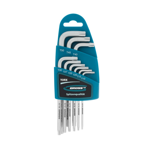 Набор ключей имбусовых Torx -TT, 9 шт: T10-T50, удлиненные, S2, сатинированные Gross по ценам производителя в Уфе с доставкой по всей России