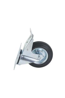 Колесо поворотное усиленное резина SRCB 63 160 мм с тормозом по ценам производителя в Уфе с доставкой по всей России