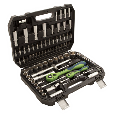 Набор инструментов 94 предмета, CrV, 1/2", 1/4" Сибртех по ценам производителя в Уфе с доставкой по всей России