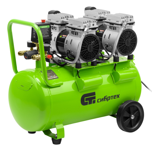 Компрессор безмаслянный малошумный МБ 2000/50, 2000 Вт, 50л, 300 л/мин Сибртех по ценам производителя в Уфе с доставкой по всей России