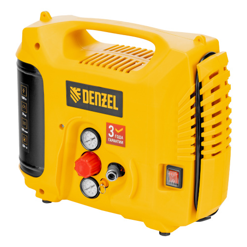 Компрессор воздушный DL1300, 10 бар, 1,3 кВт 180 л/мин 5 л, с набором аксессуаров Denzel по ценам производителя в Уфе с доставкой по всей России