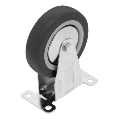 Колесо неповоротное D 100 мм, крепление  платформенное Сибртех по ценам производителя в Уфе с доставкой по всей России